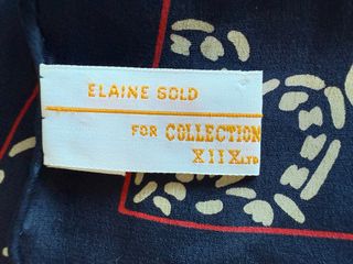 Foulard Elaine Gold Seta Blu Farfalle