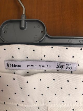 Pantalón blanco lunares talla 36