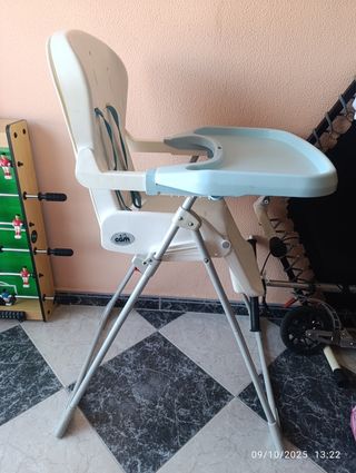 Trona infantil blanca y azul