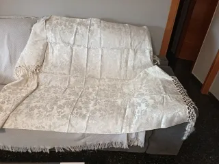 Pañolón de Fallera Dorado y Blanco