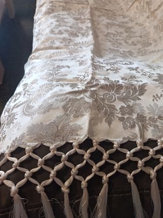 Pañolón de Fallera Dorado y Blanco