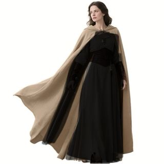 Capa con capucha medieval mujer