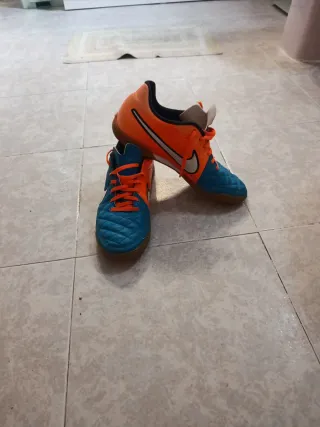 Zapatillas Fútbol Sala Nike Azul/Naranja