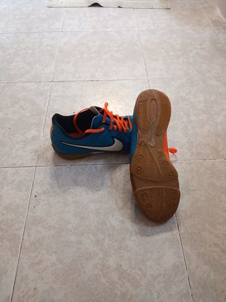 Zapatillas Fútbol Sala Nike Azul/Naranja