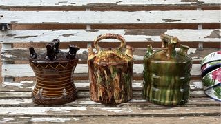 4 Antiguos Botijos de Cerámica 