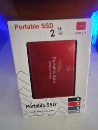 SSD Portátil 2TB USB 3.1 Tipo-C Rojo