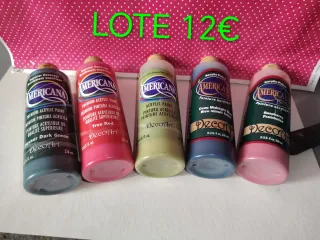 Lote 5 Pinturas Acrílicas Americana DecoArt