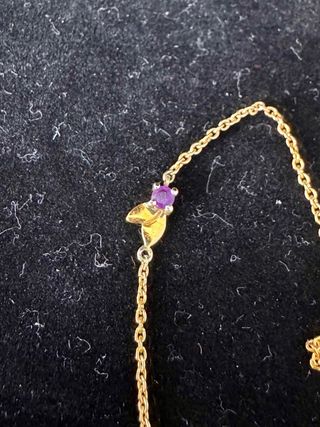 Collar Tous Plata Vermeil Crisoprasa Amatista