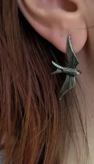 Pendientes golondrinas acero inoxidable