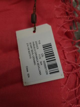 Pañuelo Loewe color coral/fucsia
