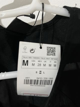 Blusa Zara Negra Talla M