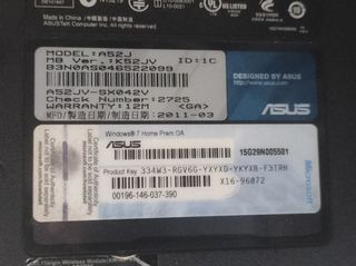 Portátil ASUS Negro/Gris