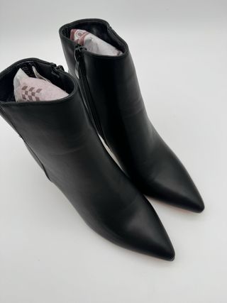 Botines Botas de Punta Zapatos Mujer con Tacón, 37