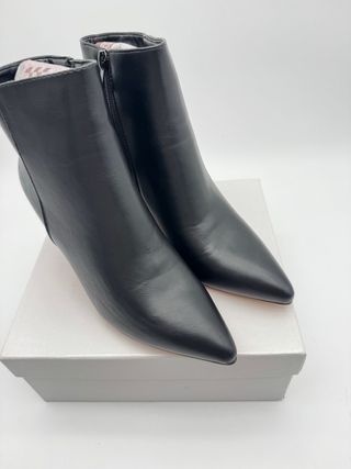 Botines Botas de Punta Zapatos Mujer con Tacón, 37
