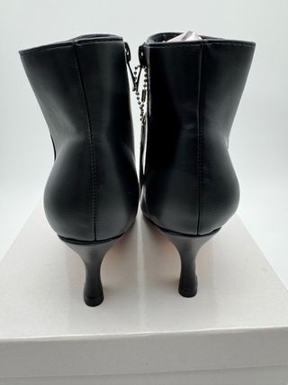 Botines Botas de Punta Zapatos Mujer con Tacón, 37