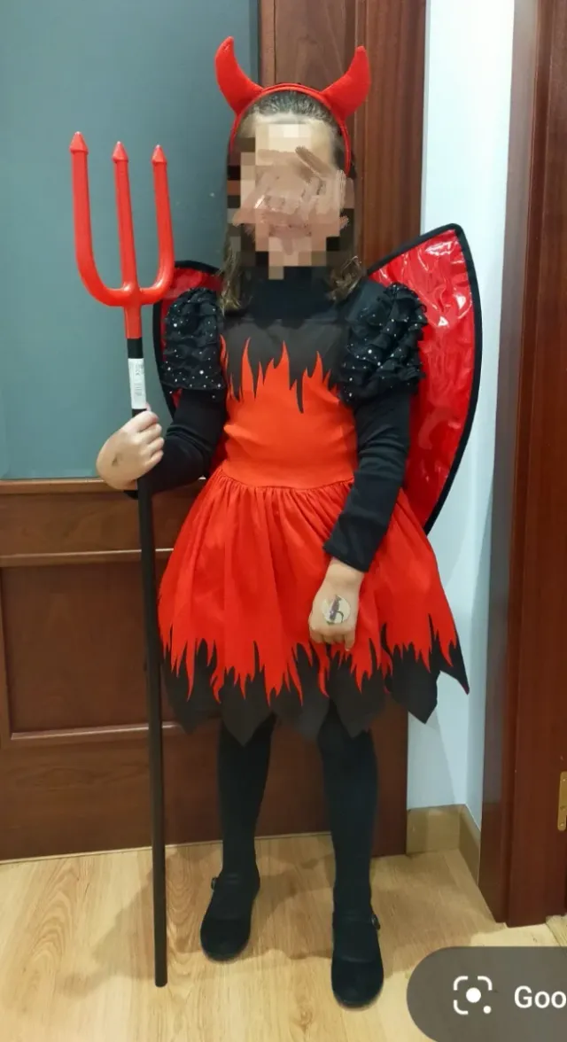 Disfraz niña diablesa talla 5-6 años.