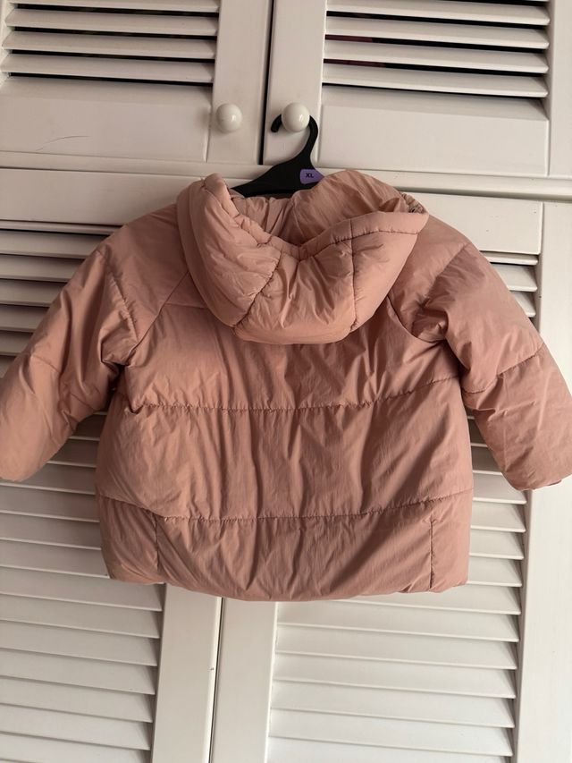 Abrigo acolchado niña rosa