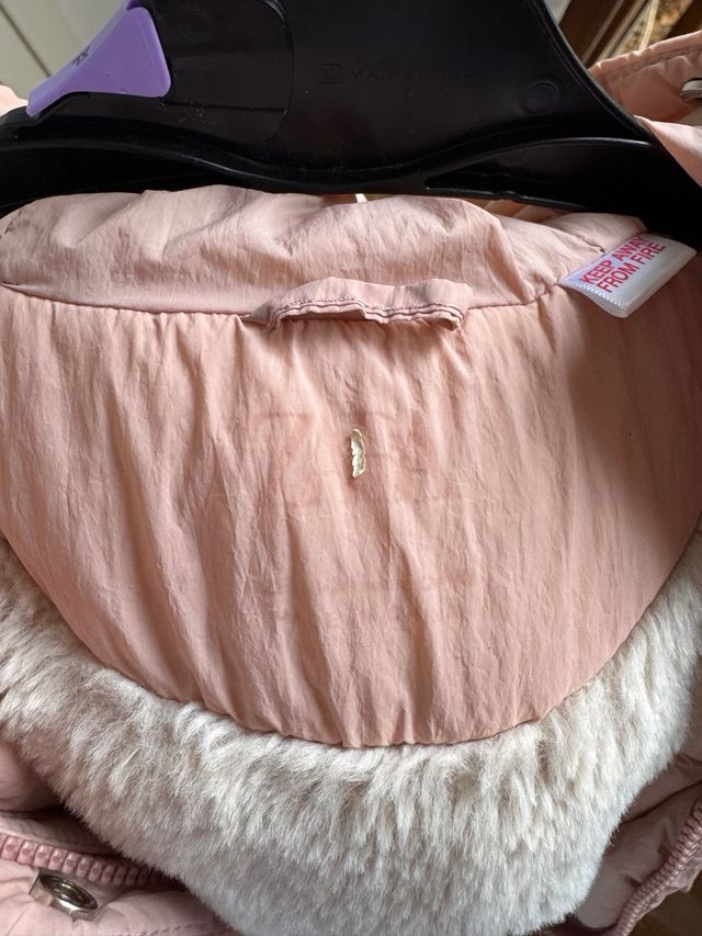 Abrigo acolchado niña rosa