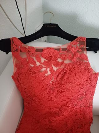 Vestido rojo largo fiesta boda