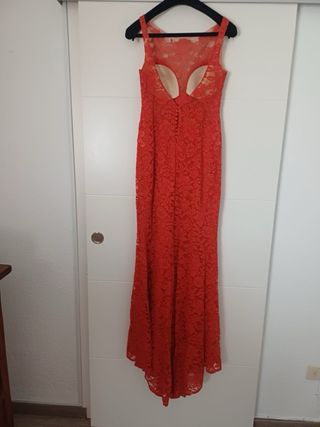 Vestido rojo largo fiesta boda