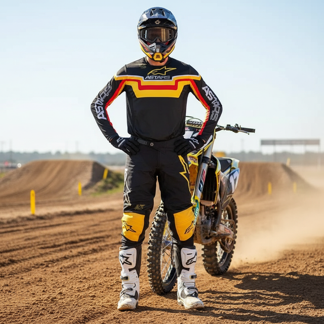 Traje Motocross Alpinestars Negro/Amarillo