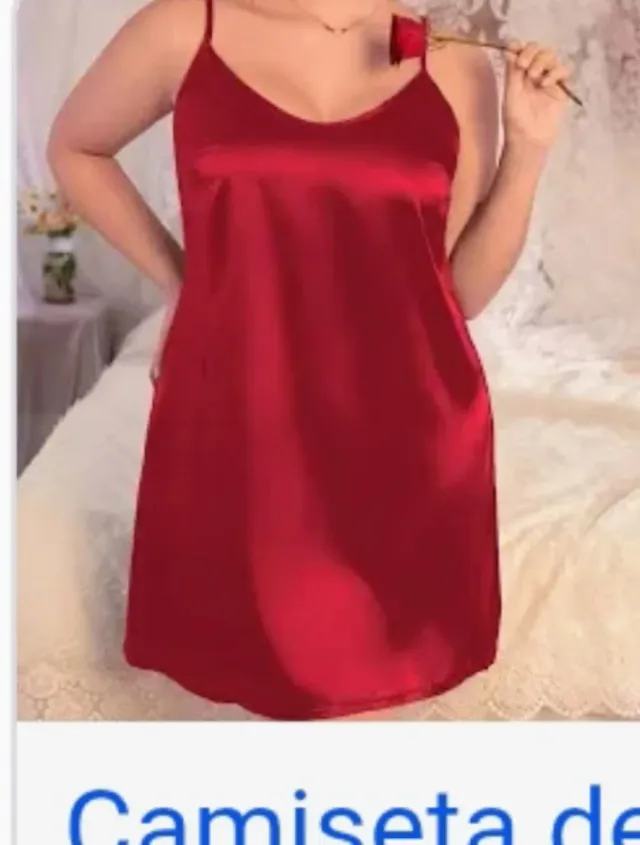 Camisón Satén Granate