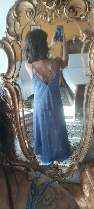 Abito lungo blu