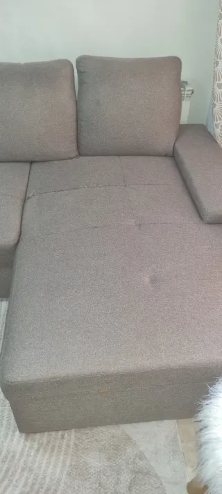 Sofá cama chaise longue beige arena