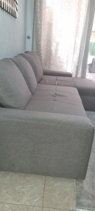 Sofá cama chaise longue beige arena