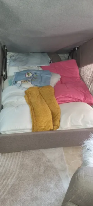 Sofá cama chaise longue beige arena