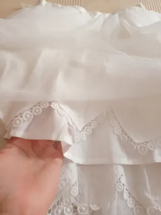 Falda tutú cancan tul blanca niña talla 5 años