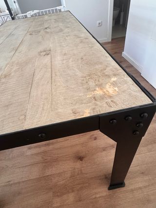 Mesa Comedor Industrial Madera y Metal