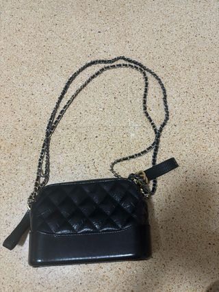 Borsa a catena Chanel in pelle trapuntata nera