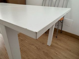 Mesa de comedor extensible Ikea blanca