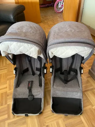 Carrito Gemelar Bugaboo Donkey Gris