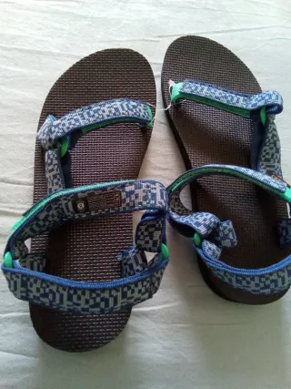 Sandalias Teva Talla 37 Azul/Marrón