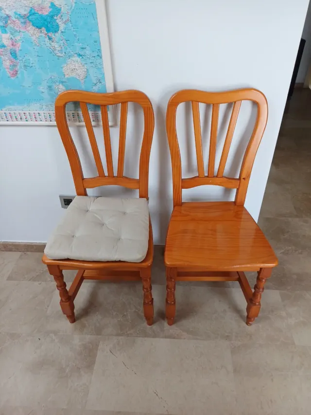 Pack 2 Sillas Madera Maciza