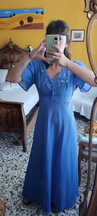 Abito lungo blu