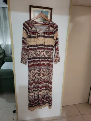 Vestido largo estampado talla única