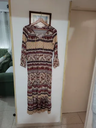 Vestido largo estampado talla única
