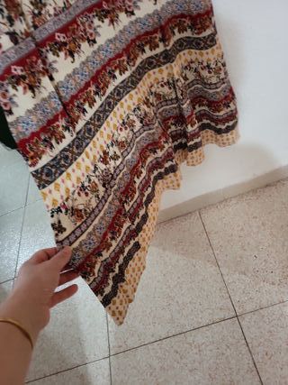 Vestido largo estampado talla única