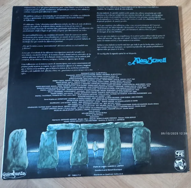 Doble LP Alan Stivell - Sinfonía Celta - Tir Na No