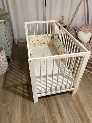 Cuna Gulliver IKEA 60x120 + colchón y sabanas
