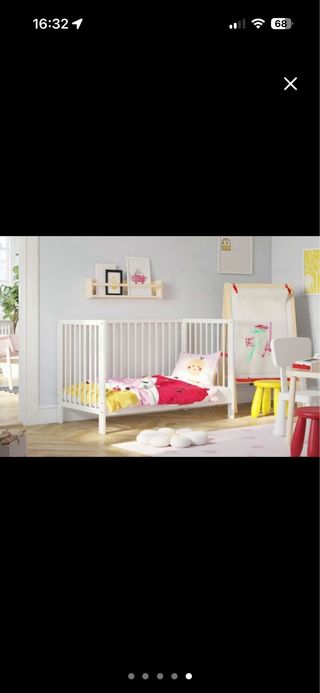 Cuna Gulliver IKEA 60x120 + colchón y sabanas