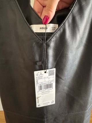 Vestido efecto piel Mango Talla S - Nuevo