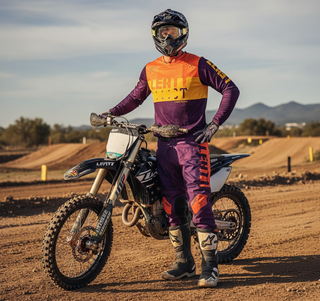 Traje Leatt Cross Morado/Naranja