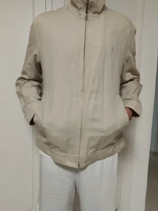 Cazadora hombre beige, entretiempo