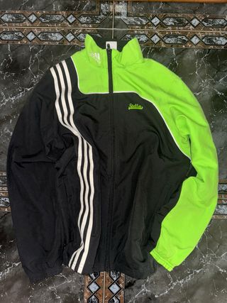 Chaqueta Adidas Negra y Verde Neón