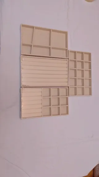 Organizadores de Joyas Beige (Set de 4)