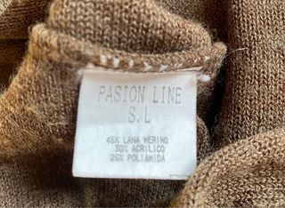 Jersey Pasión Line Lana Merino Talla Única Marrón